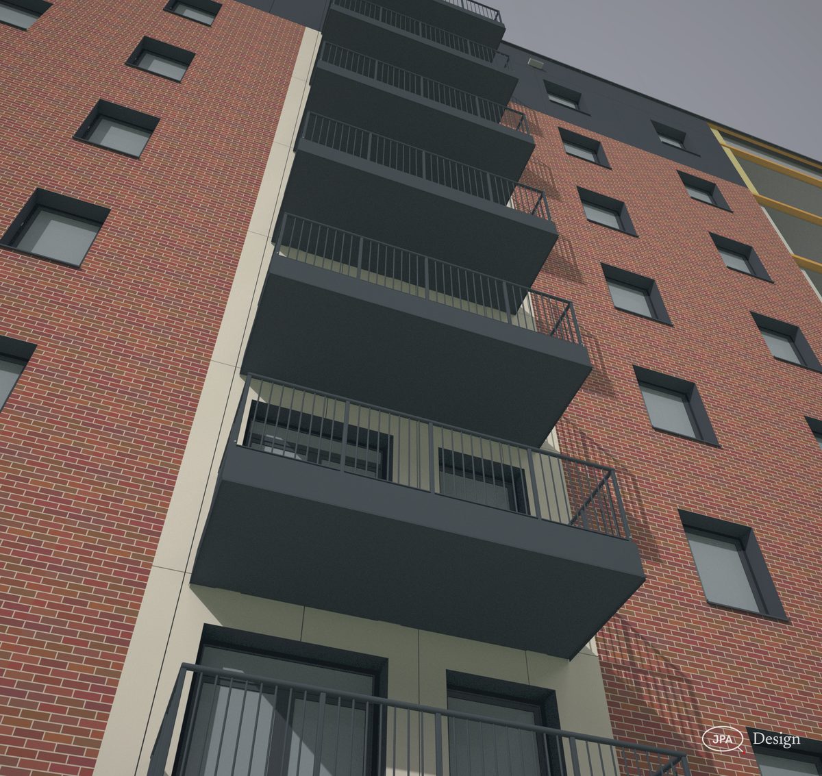 Under a stack: soffits, fascias, the frames on their stubs