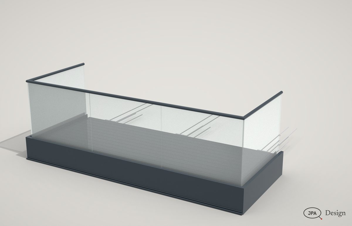 Frameless balcony