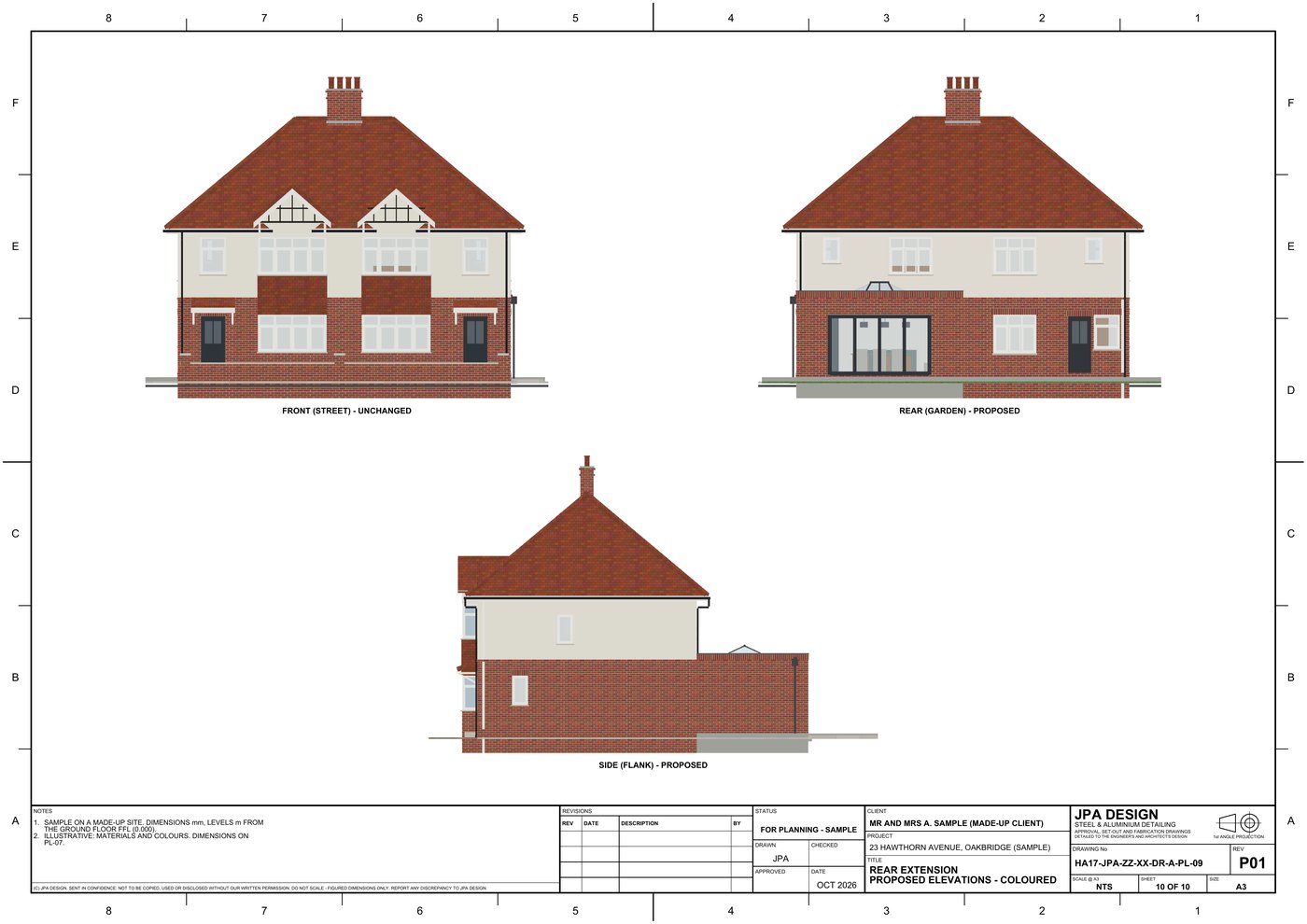 HA17-PL-09 Coloured elevations