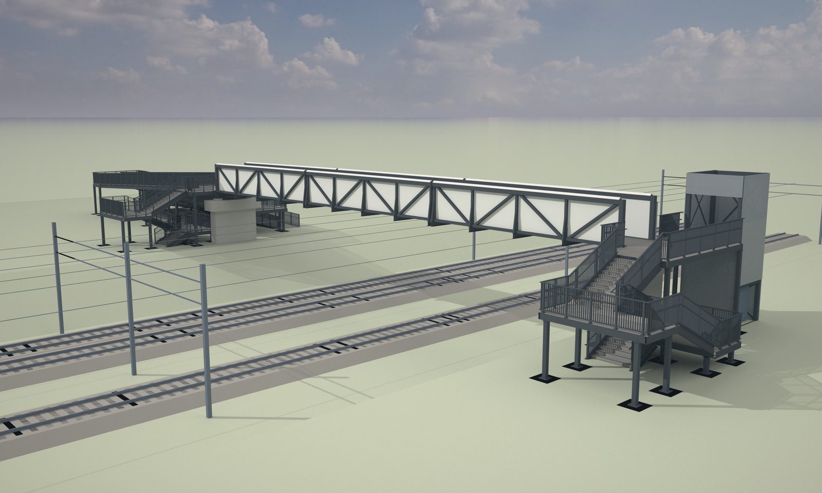 Footbridges and access steelwork