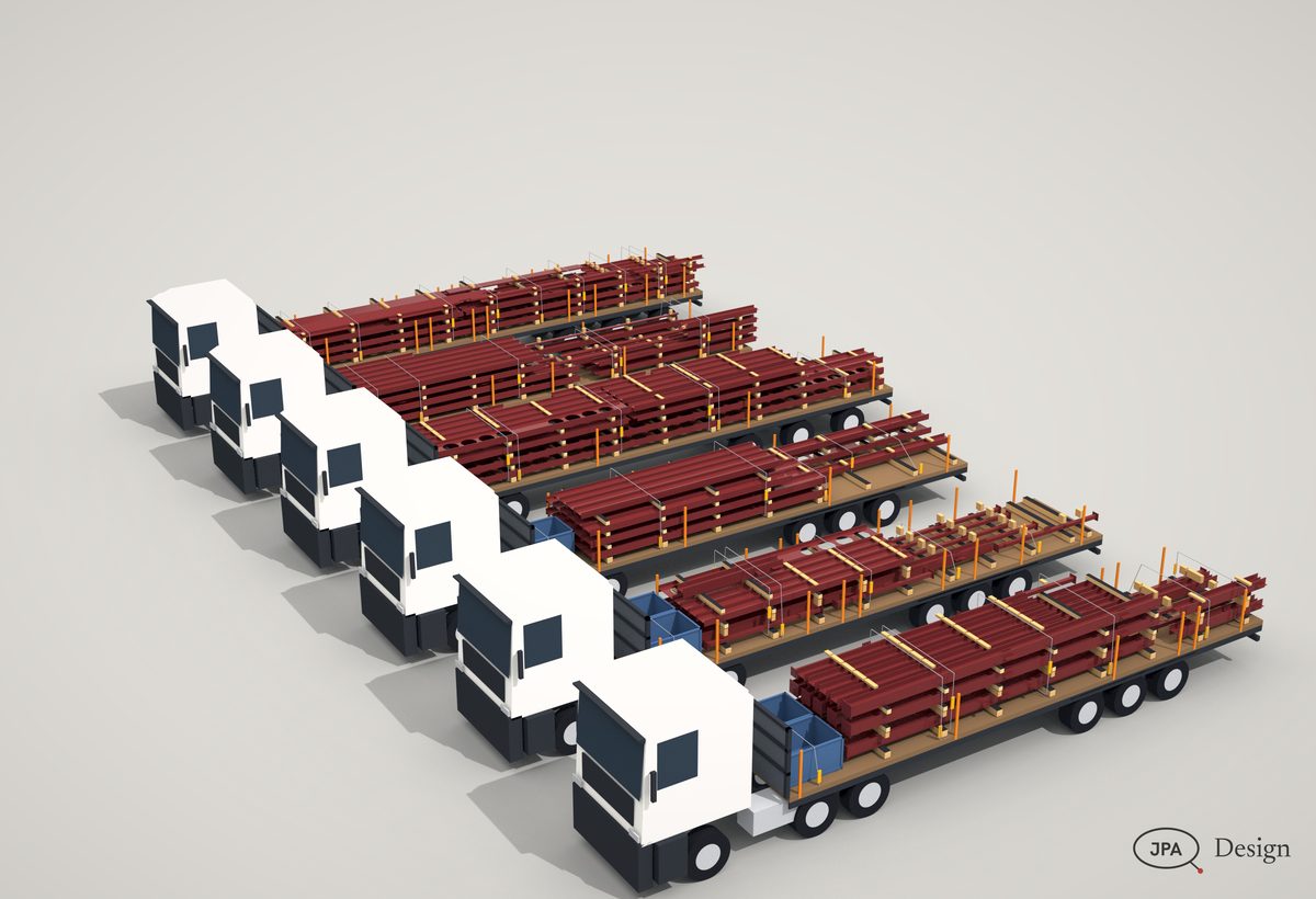 All six loads in delivery order