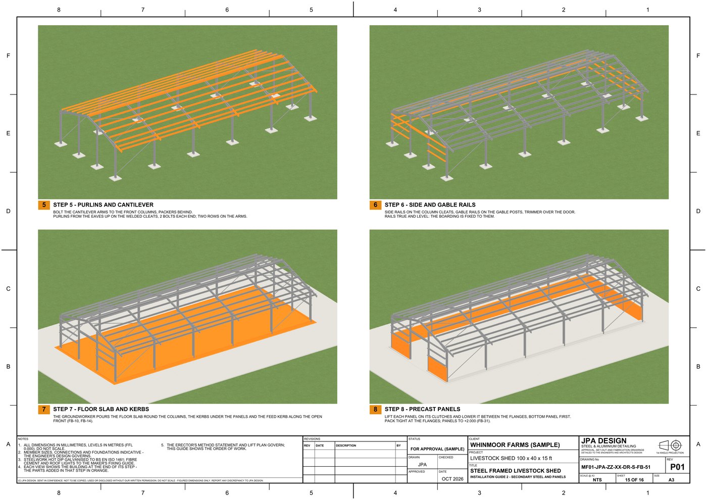MF01-FB-51 Installation guide 2: secondary steel and panels