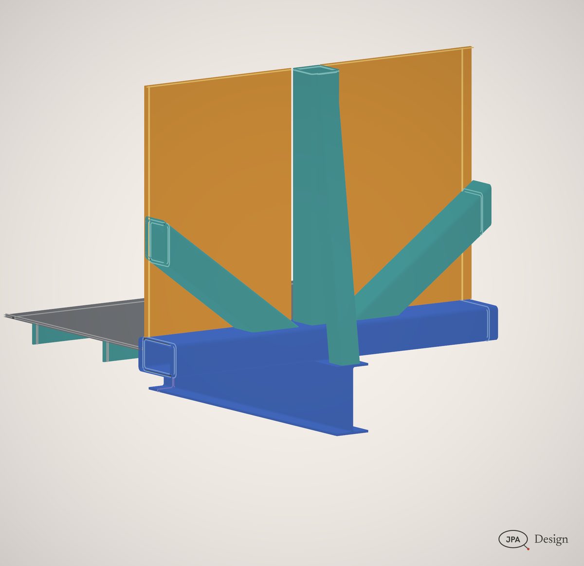 U-frame, cut through